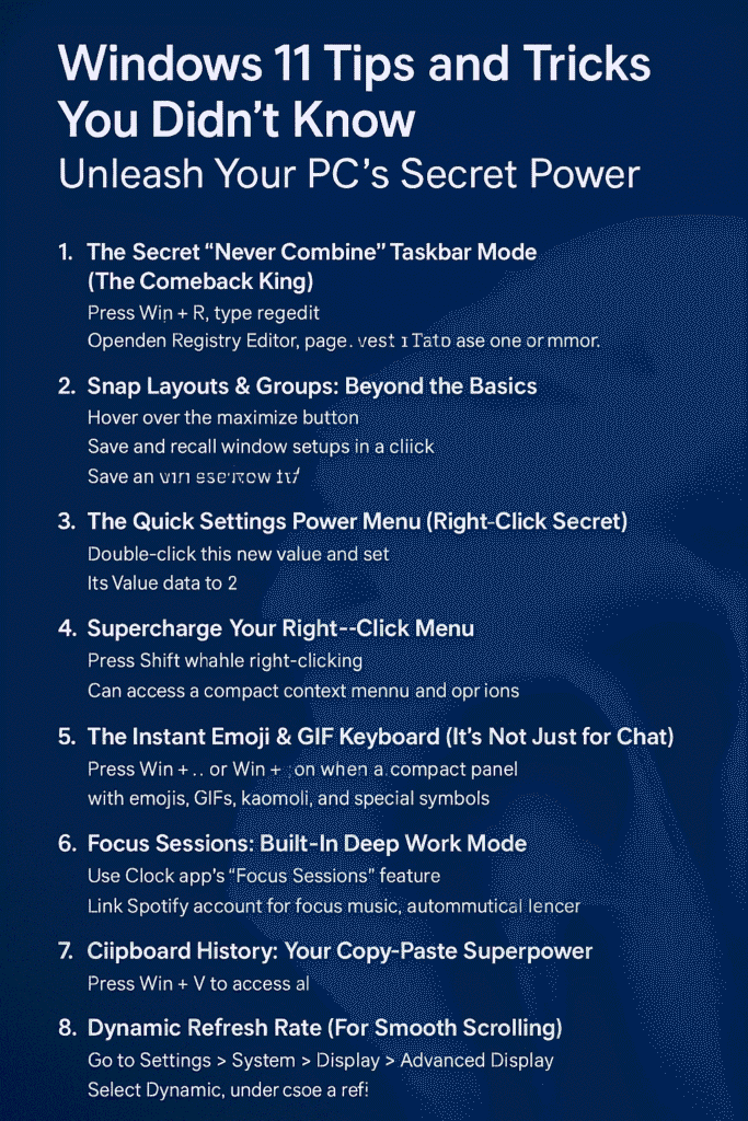 Windows 11 tips and tricks