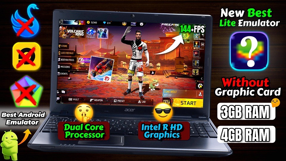 Bluestacks 4 Lite Emulator for Free Fire Low-End PC